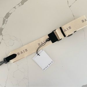 Mina Baie BAIE Canvas Strap - Black & Gunmetal